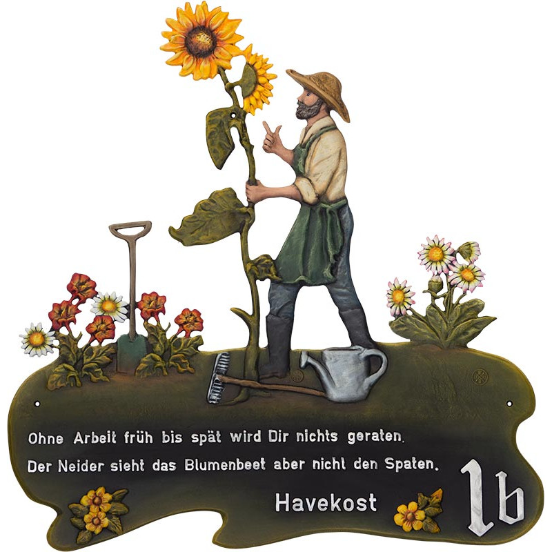 Gärtner mit Sonnenblumen