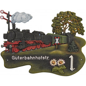 Dampflok und Waggons