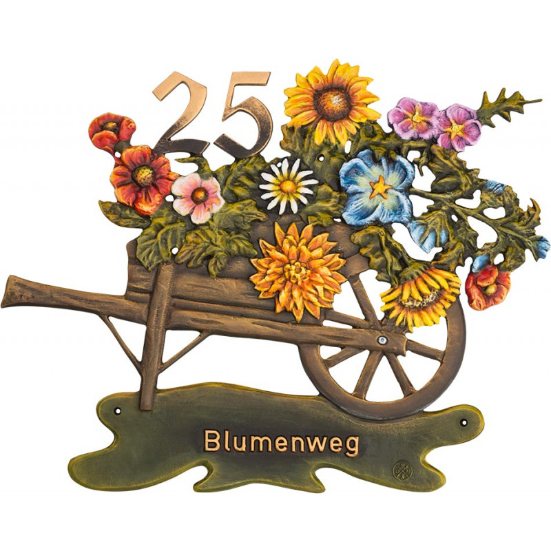 Schubkarre mit Blumen