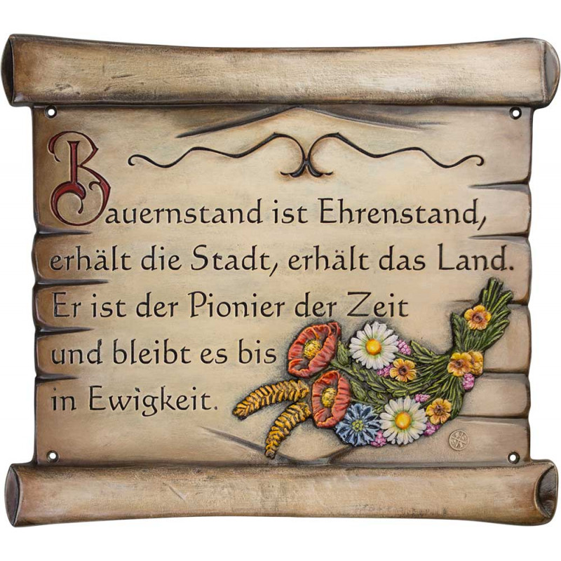 Spruchtafel Bauernstand