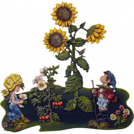 Kinder und Sonnenblume