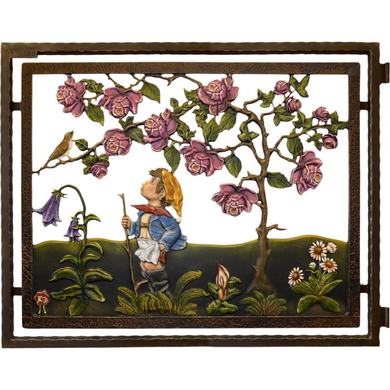 Junge und Rosen
