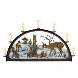 Winterlandschaft und Rehe