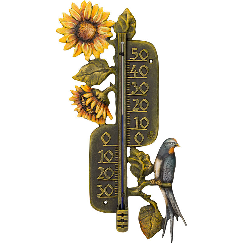 Sonnenblumen und Schwalbe