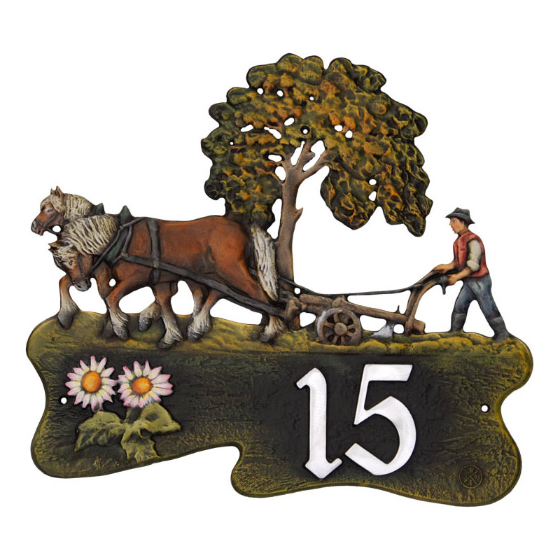 Hausnummernschild Historische Landwirtschaft