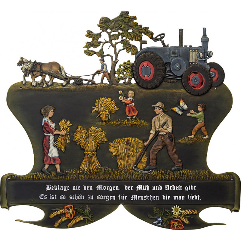 Bauerfamilie bei der Ernte
