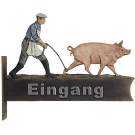 Eingangsschild Metzger