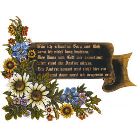 Spruchtafel Blumen