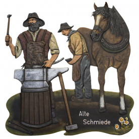 Pferd und Schmied